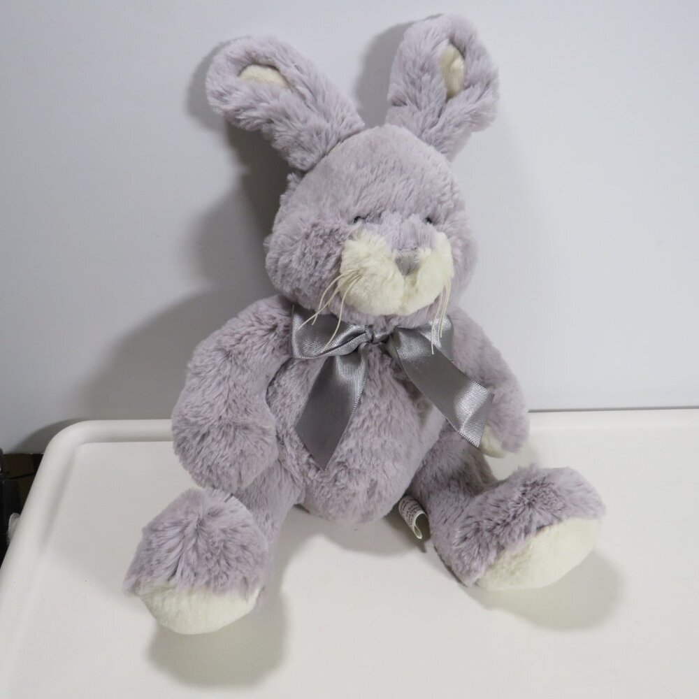 gray or warm purple bunny plush rabbit fabric cord whiskers